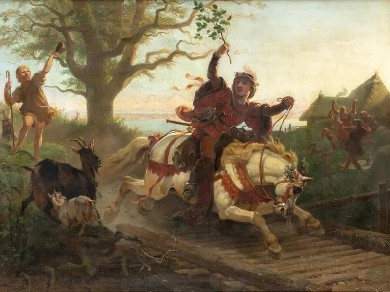 1816-Albert Landerer - Il cavaliere di Basilea